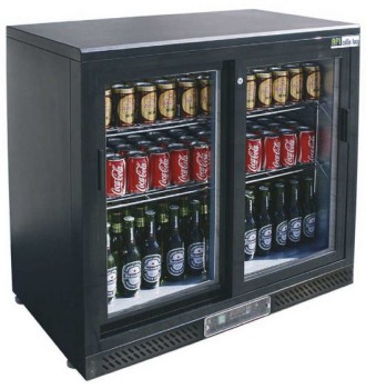 2-door mini fridge