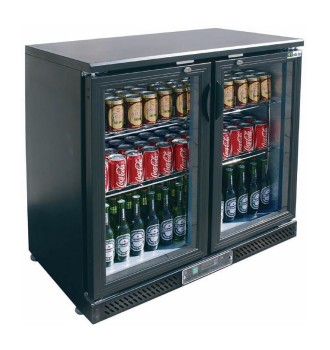 2-door mini fridge