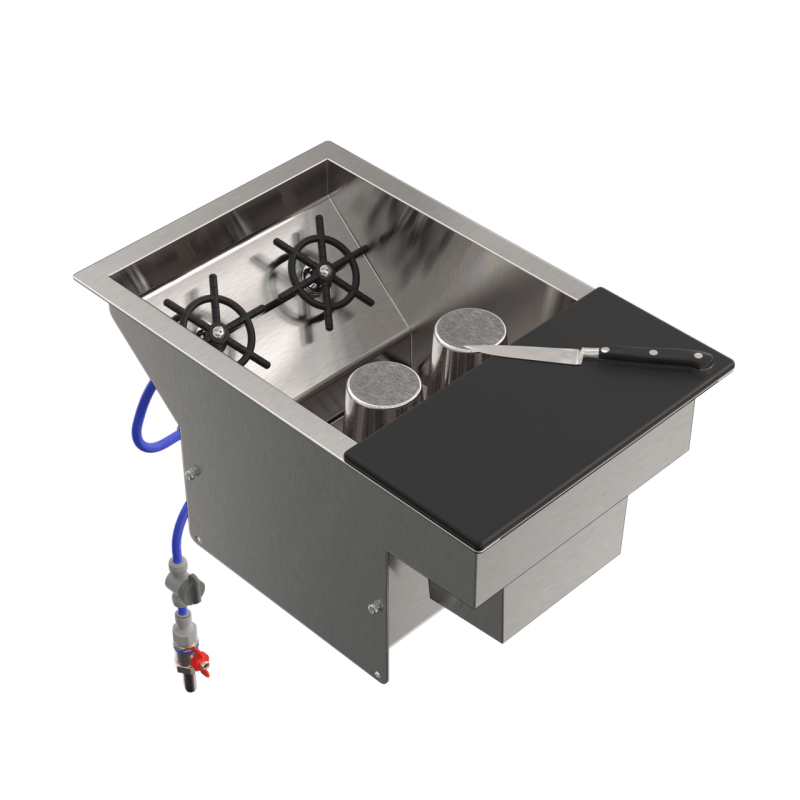 Cocktail sink with TVO