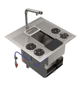 Shared cocktail sink with...