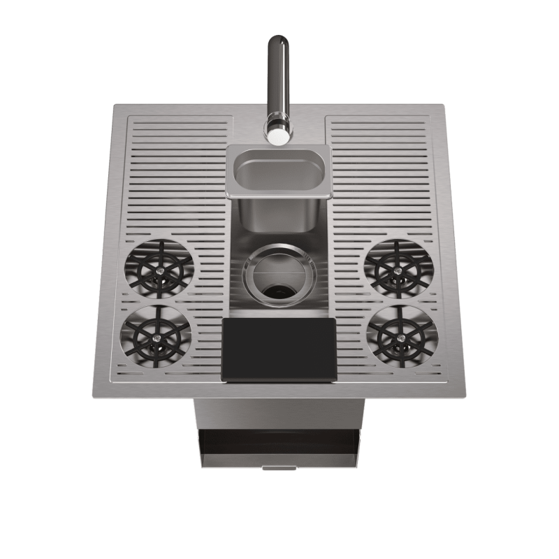 Shared cocktail sink with TAKE OUT separator