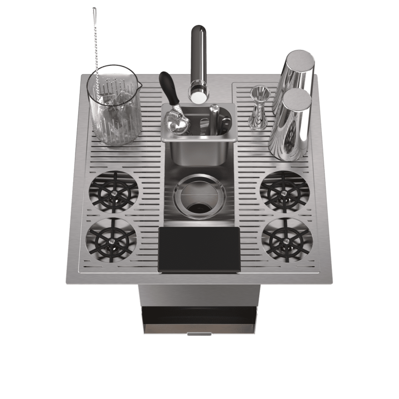 Shared cocktail sink with TAKE OUT separator