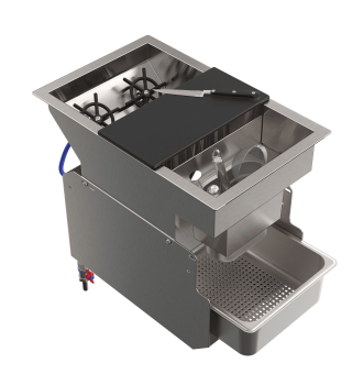 Cocktail sink with TAKE OUT divider