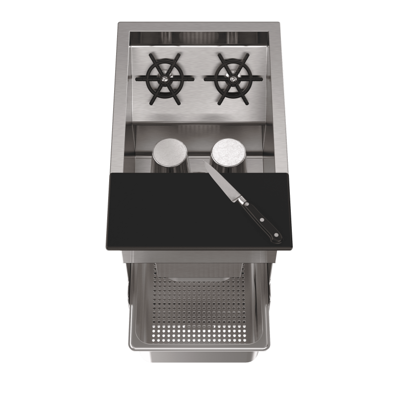 Cocktail sink with TAKE OUT divider