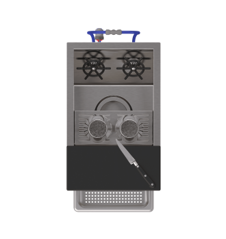 Cocktail sink with TAKE OUT divider