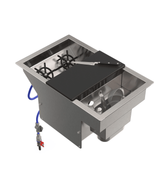 Sink cocktail rinse front shaker