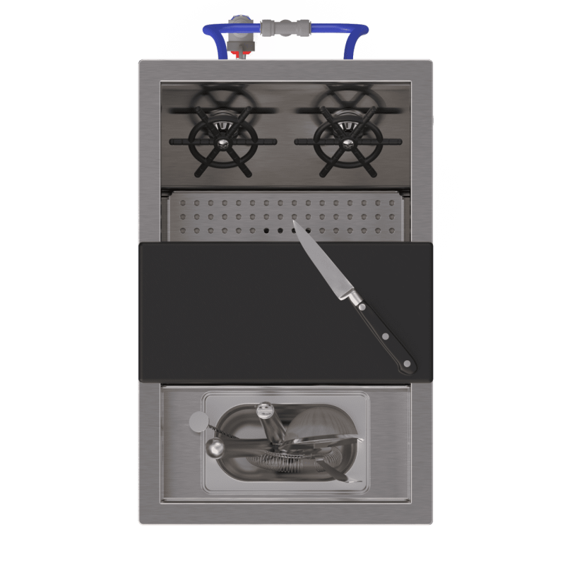 Sink cocktail rinse front shaker