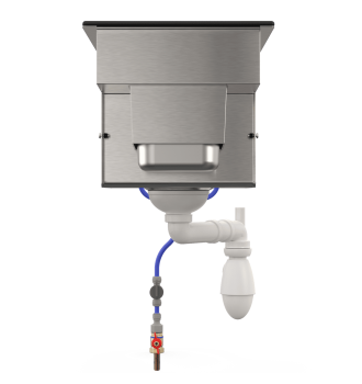 Sink cocktail rinse front shaker