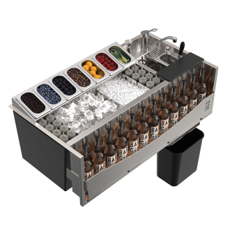 Complete 100L cocktail station with liquid-solid separator "Take out"