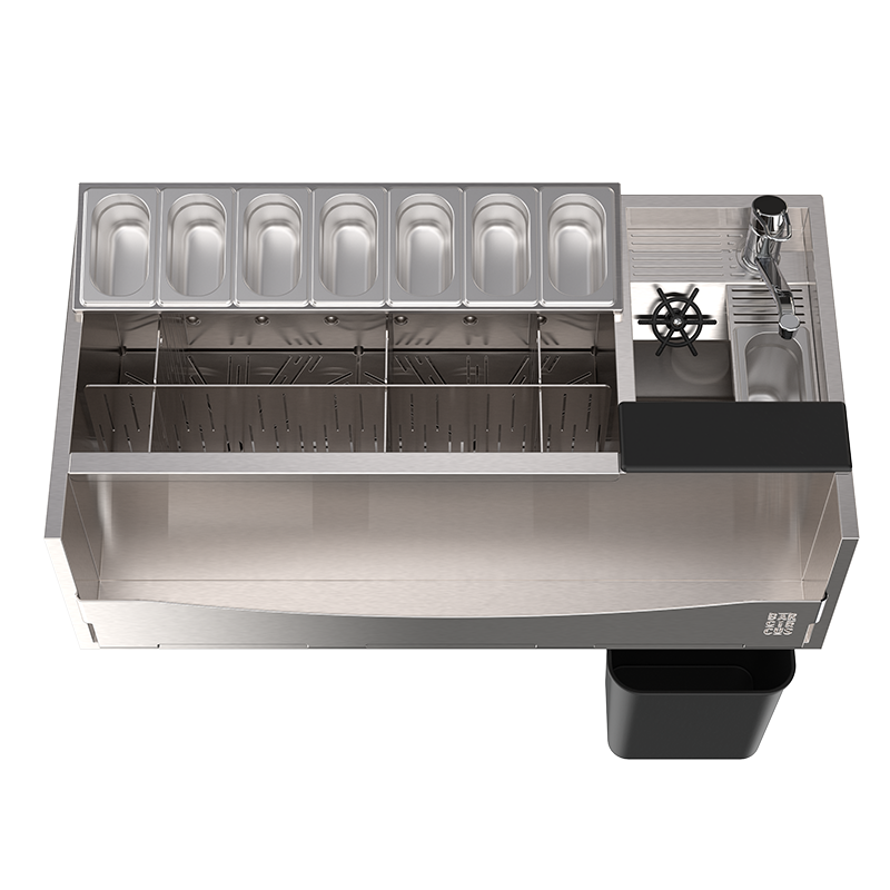 Complete 100L cocktail station with liquid-solid separator "Take out"