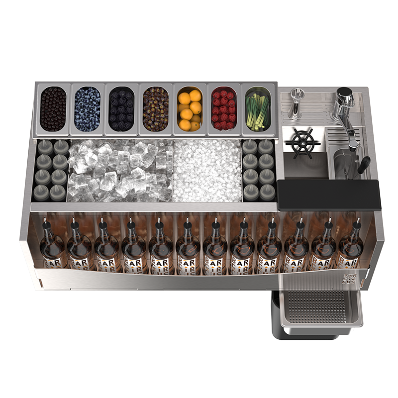 Complete 100L cocktail station with liquid-solid separator "Take out"