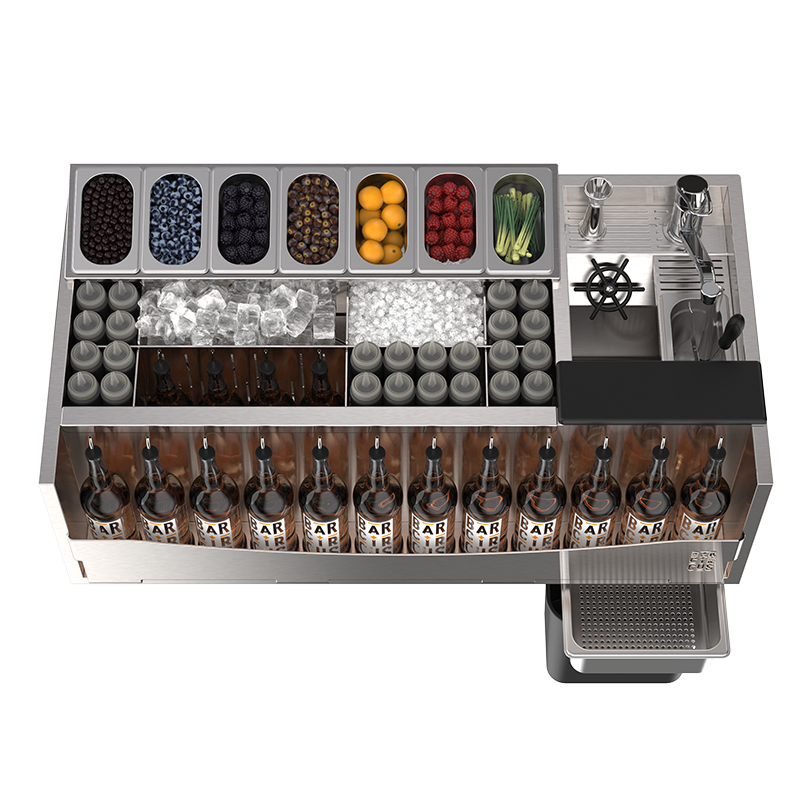Complete 100L cocktail station with liquid-solid separator "Take out"