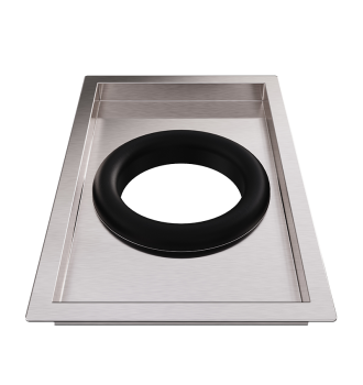 Trash chute with removable ring