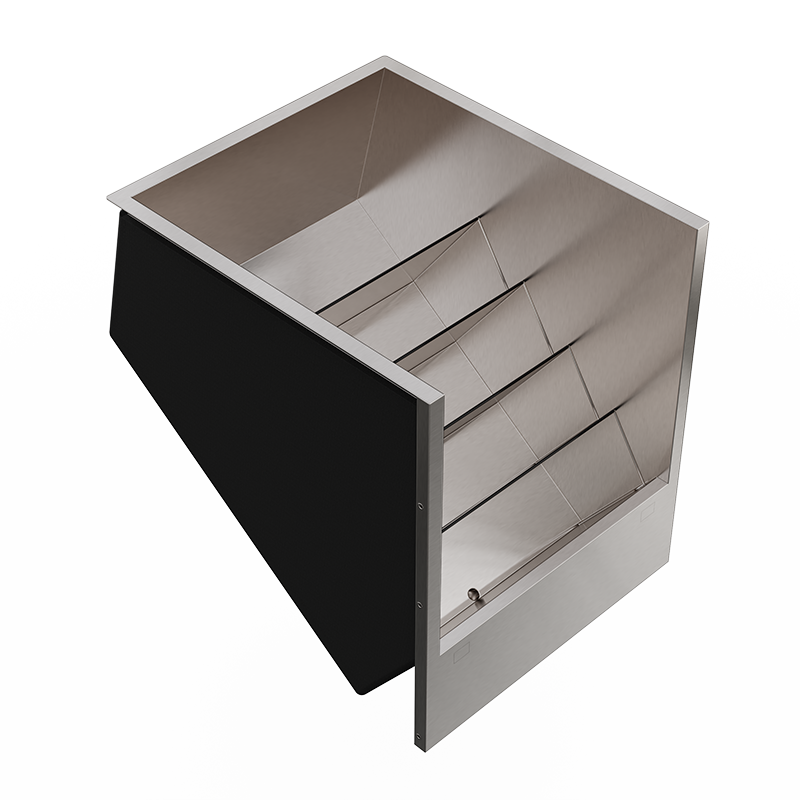 Lateral speedrack with 25 tilted bottles