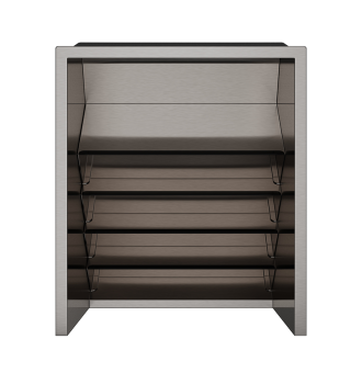 Lateral speedrack with 25 tilted bottles