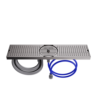 Cocktail preparation station with glass rinser and 500 mm shaker