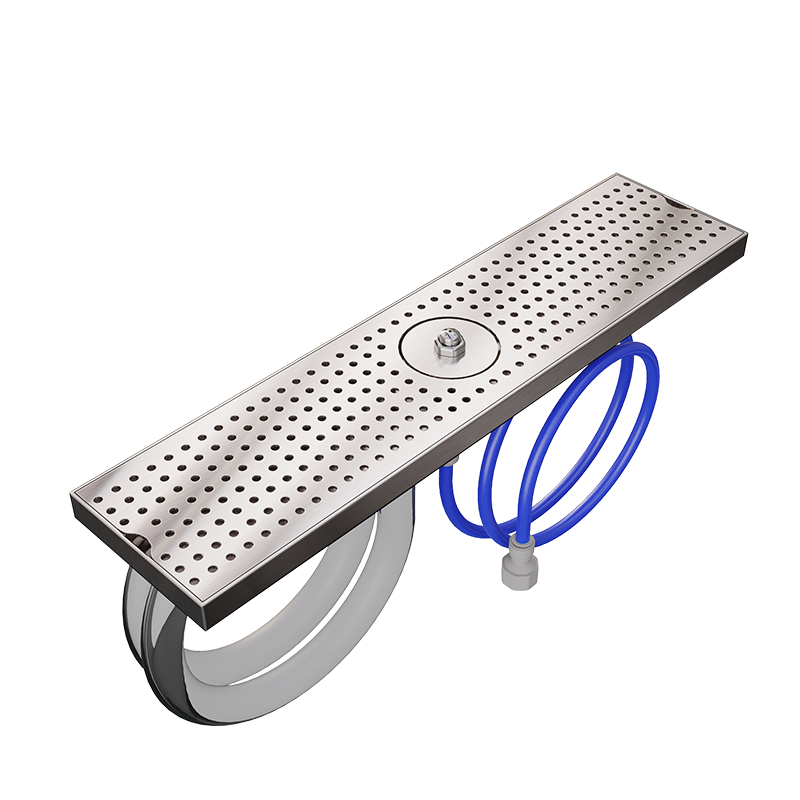 Cocktail preparation station with 500 mm jigger rinser