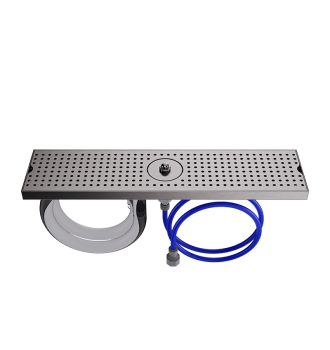 Cocktail preparation station with 500 mm jigger rinser