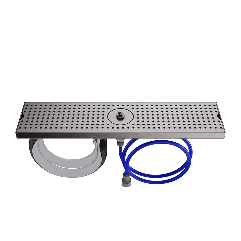 Cocktail preparation station with 500 mm jigger rinser