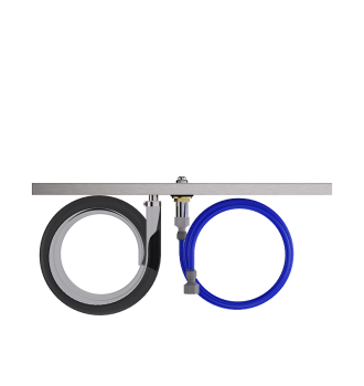 Cocktail preparation station with 500 mm jigger rinser