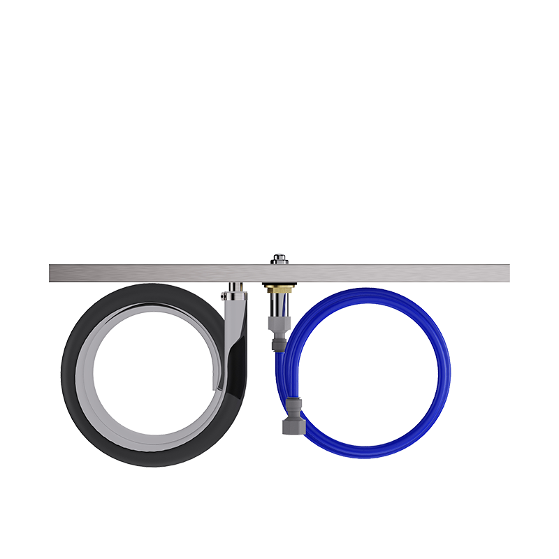 Cocktail preparation station with 500 mm jigger rinser