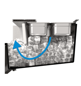 Grille de préparation sur icewell distributeur de glace 117L