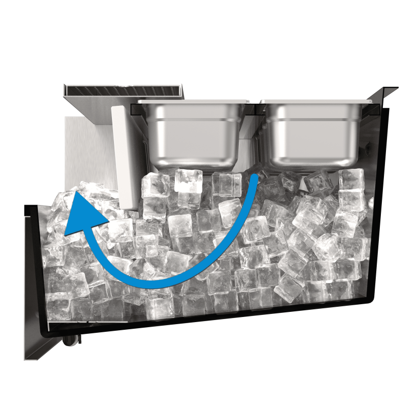 Grille de préparation sur icewell distributeur de glace 117L