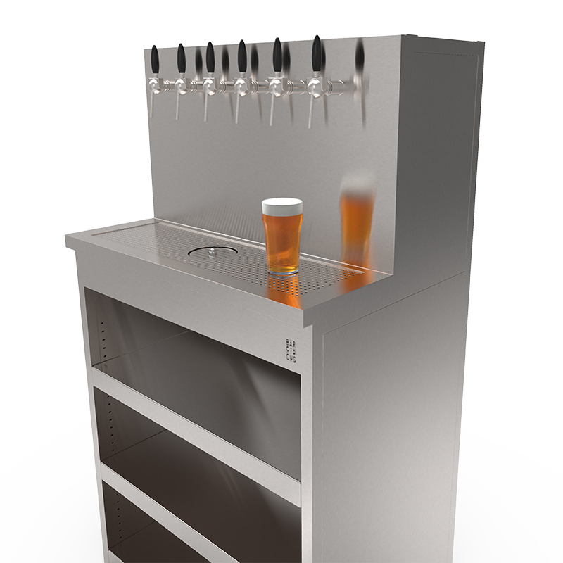 Beer Wall Furniture 6 taps with shelves