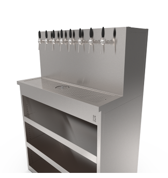 Beer Wall furniture with 8 taps and shelves