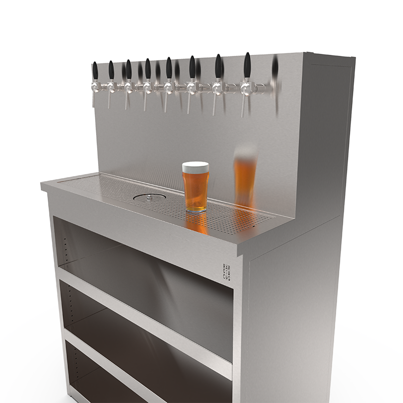 Beer Wall furniture with 8 taps and shelves