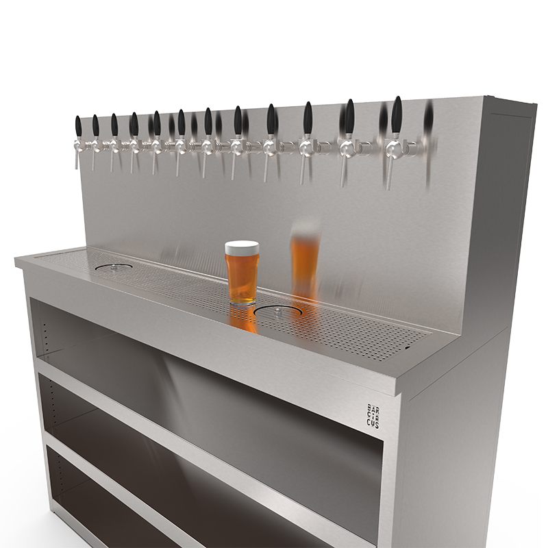 Beer Wall furniture with 12 taps and shelves