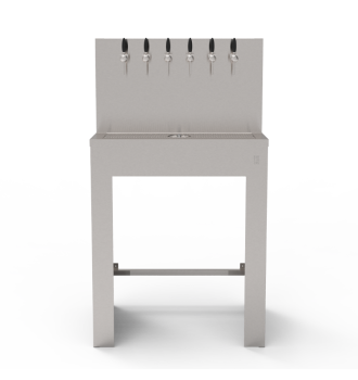 Beer Wall Cabinet with 6 Taps and Space for Refrigerator