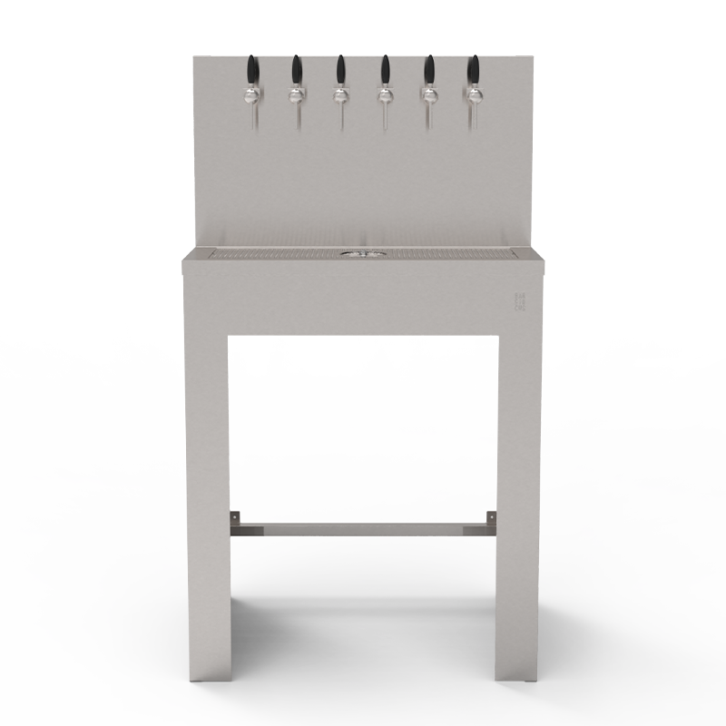 Beer Wall Cabinet with 6 Taps and Space for Refrigerator