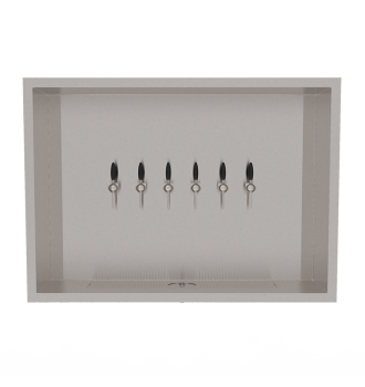 Beer Wall 6 taps for wall embedding