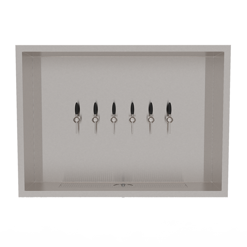 Beer Wall 6 taps for wall embedding