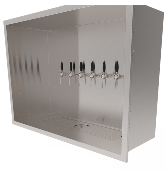 Beer Wall 6 taps for wall embedding