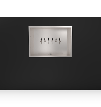 Beer Wall 6 taps for wall embedding