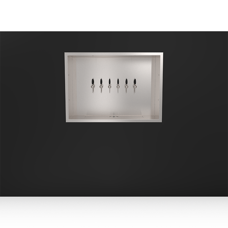 Beer Wall 6 taps for wall embedding