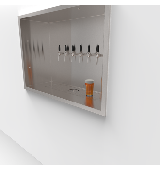 Beer Wall 6 taps for wall embedding