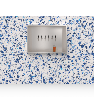 Beer Wall 6 taps for wall embedding