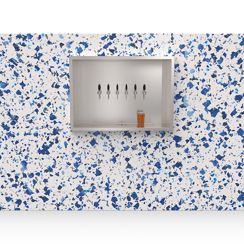 Beer Wall 6 taps for wall embedding