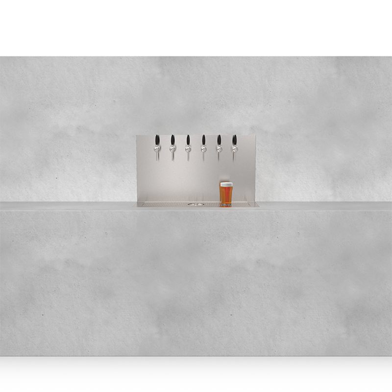 Plateau Beer Wall 6 built-in taps