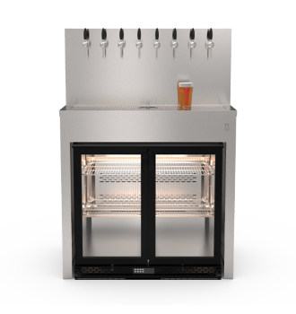 Beer Wall furniture with 8 taps and space for refrigeration