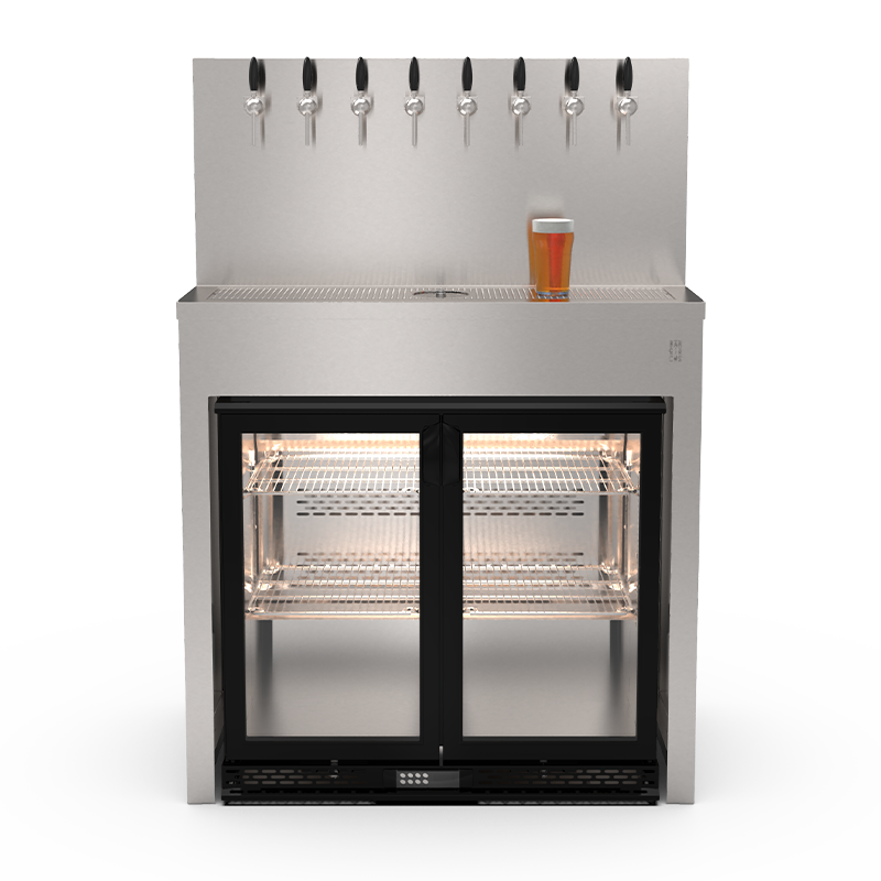 Beer Wall furniture with 8 taps and space for refrigeration