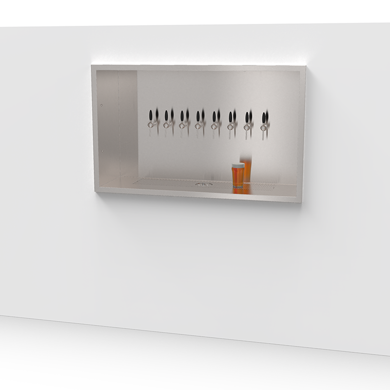 Beer Wall 8 taps for wall mounting