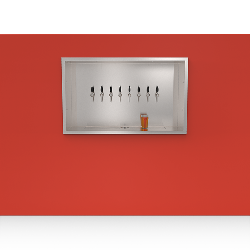 Beer Wall 8 taps for wall mounting