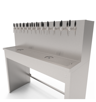 Beer Wall furniture with 12 taps and space for a refrigerator