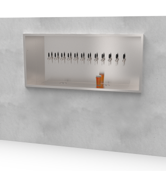 Beer Wall 12 taps for wall mounting