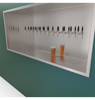 Beer Wall 12 taps for wall mounting