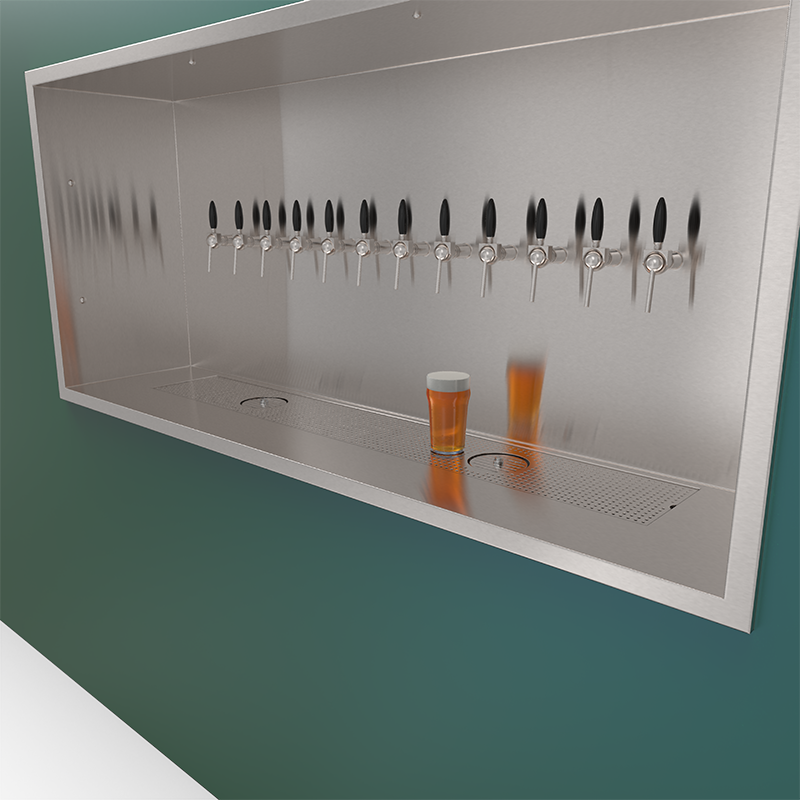 Beer Wall 12 taps for wall mounting